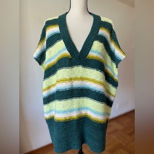 Free People striped knitted sweater vest size S